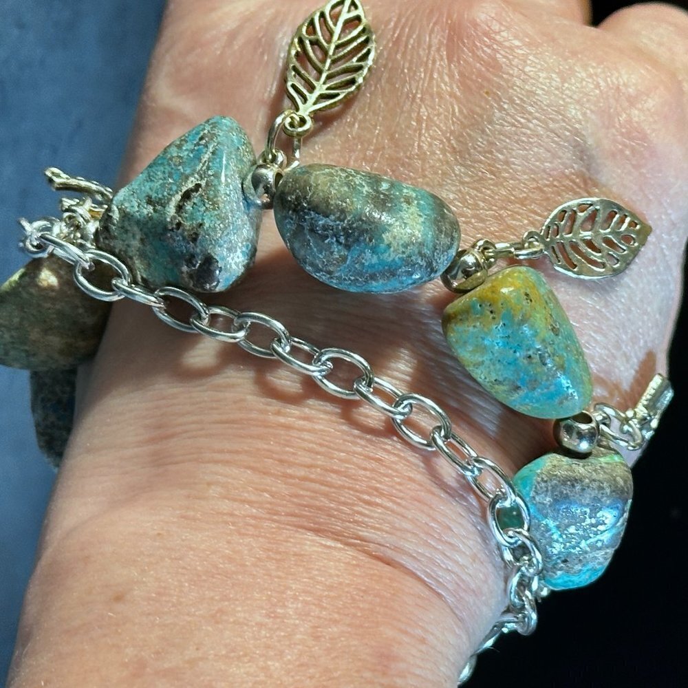 Crescent Valley Turquoise Nugget Bracelet Natural Untreated Gift Boho Cowgirl